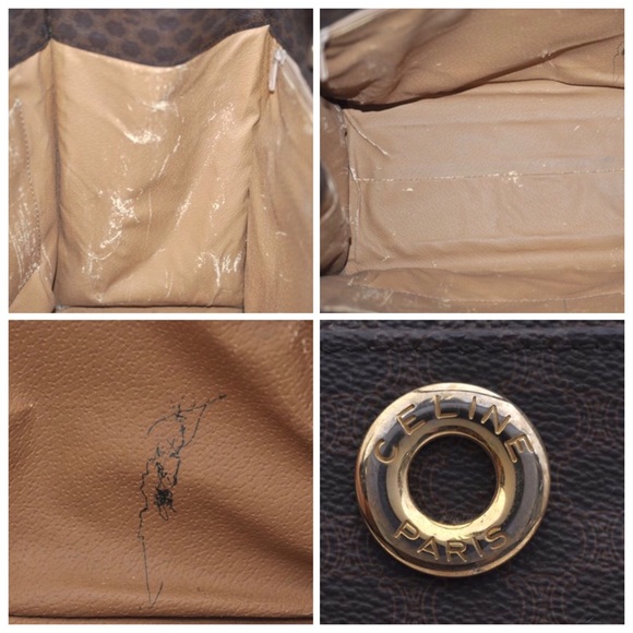 CELINE Macadam Blason Shoulder Tote Bag PVC Leather Brown - Picture 7 of 12